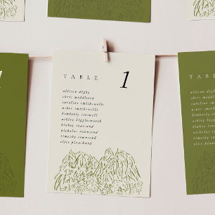Yosemite National Park 5x7" Wedding Table Cards