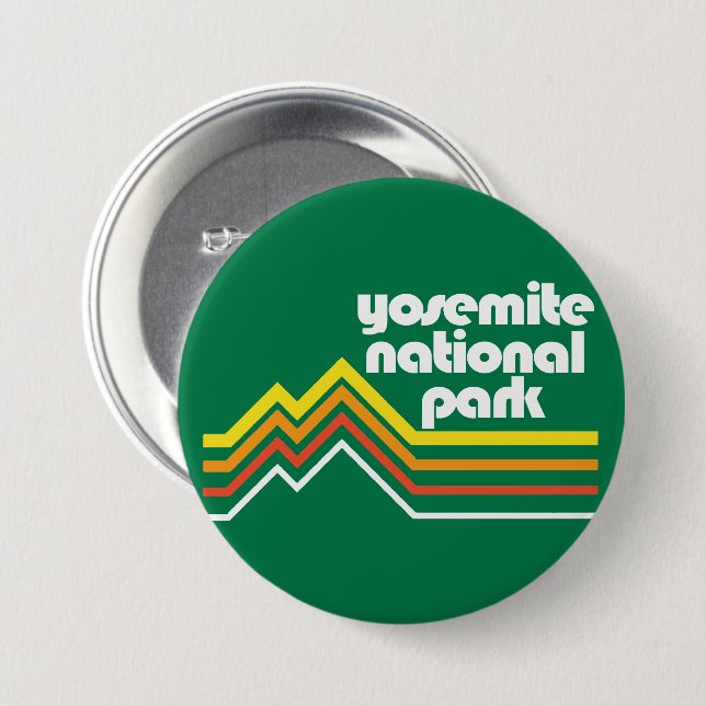 Yosemite National Park 7.5 Cm Round Badge (Front & Back)