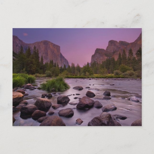 Yosemite National Park at Dusk Postcard (Front)