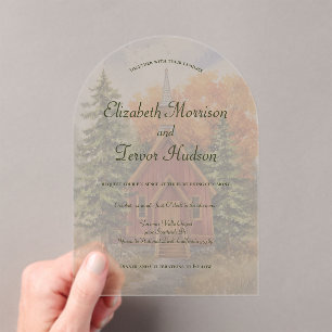 Yosemite National Park Autumn Wedding Acrylic Invitations