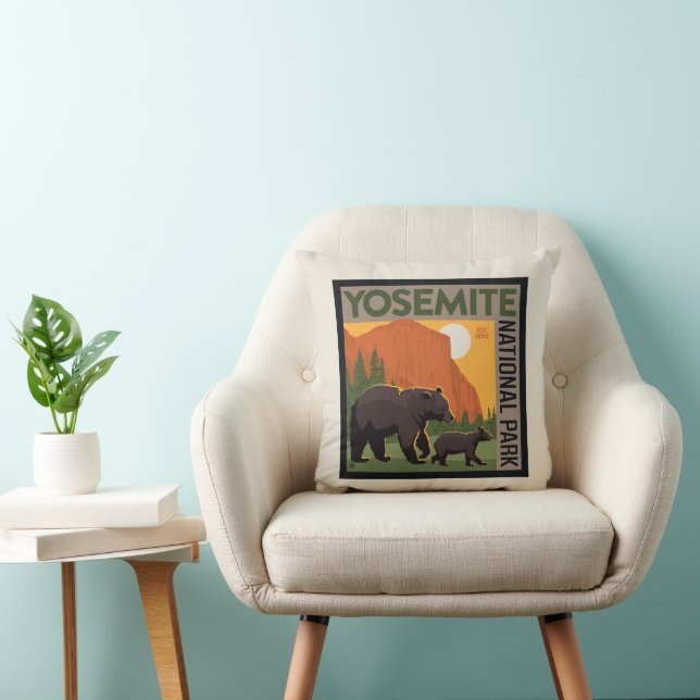 Yosemite National Park | Bear Family Cushion (Chair)