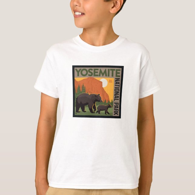 Yosemite National Park | Bear Family T-Shirt (Front)