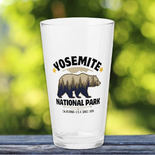 Yosemite National Park Bear Forest Beer Glass