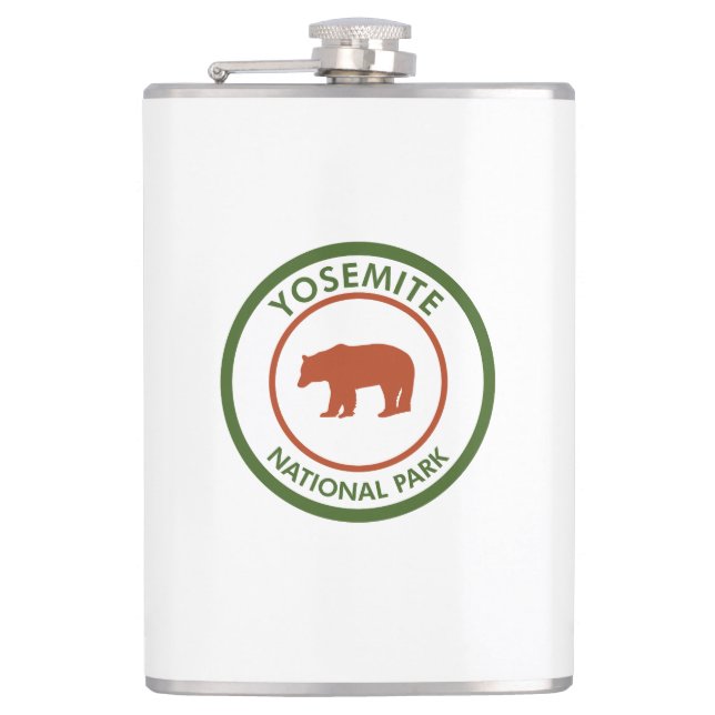 Yosemite National Park Bear Hip Flask (Front)