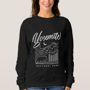 Yosemite National Park Bear Landscape Art Sweatshirt