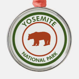 Yosemite National Park Bear Metal Ornament
