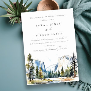 Yosemite National Park CA Wedding Anniversary  Invitation