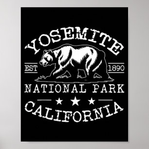 Yosemite National Park California Bear Nature Poster