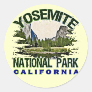 Yosemite National Park, California Classic Round Sticker