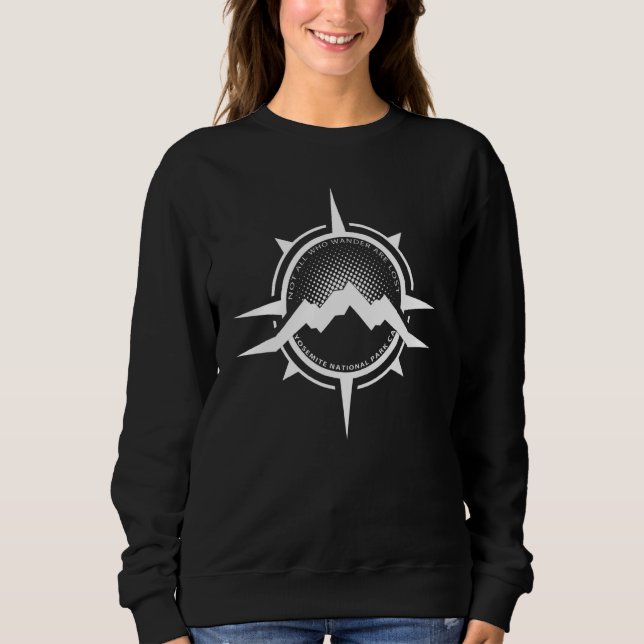 Yosemite National Park California Compass Keepsake Sweatshirt (Front)