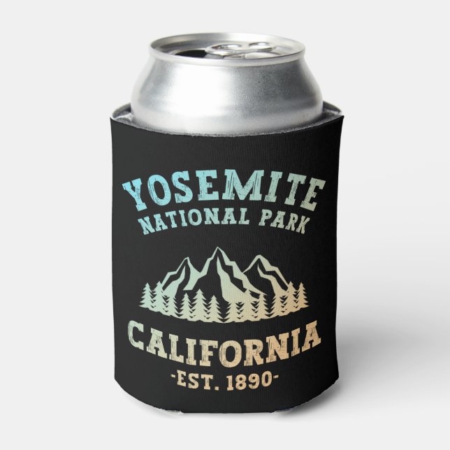 Yosemite National Park California Hiking Gradient Can Cooler (Can Front)