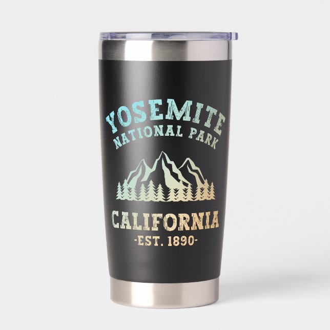 Yosemite National Park California Hiking Gradient Insulated Tumbler (Left)