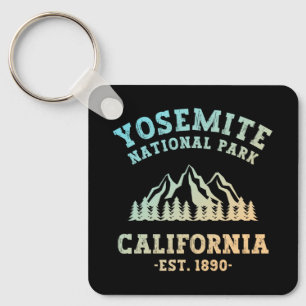 Yosemite National Park California Hiking Gradient Key Ring