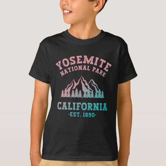 Yosemite National Park California Hiking Gradient T-Shirt (Front)
