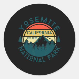 Yosemite National Park California Hiking Nature Ou Classic Round Sticker