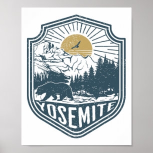 Yosemite National Park California Nature Hiking Ou Poster