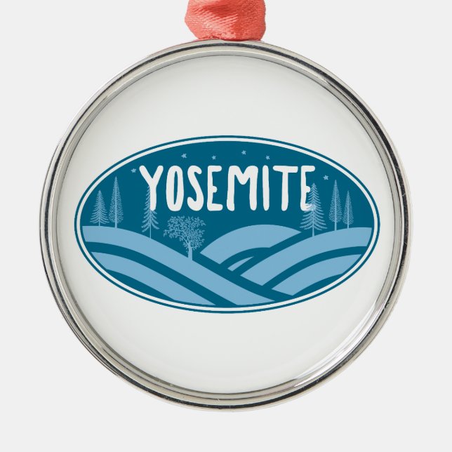 Yosemite National Park California Outdoors Metal Ornament (Front)