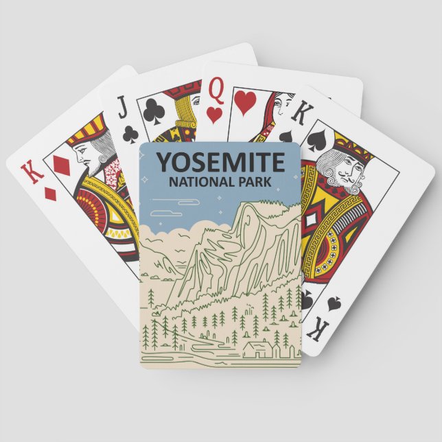 Yosemite National Park California Playing Cards (Back)