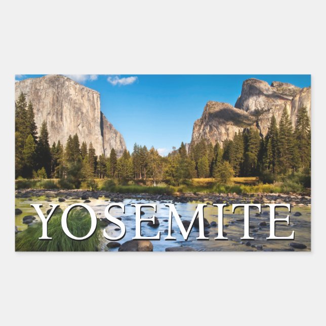 Yosemite National Park, California Rectangular Sticker (Front)