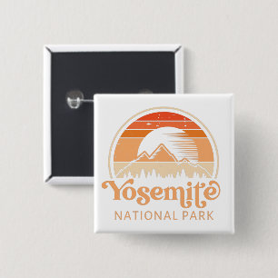Yosemite National Park California Retro Vintage 15 Cm Square Badge