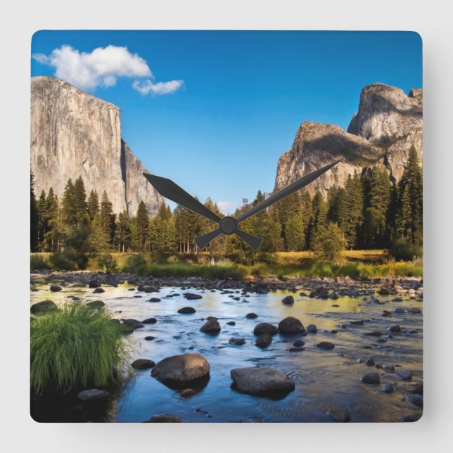 Yosemite National Park, California Square Wall Clock (Front)