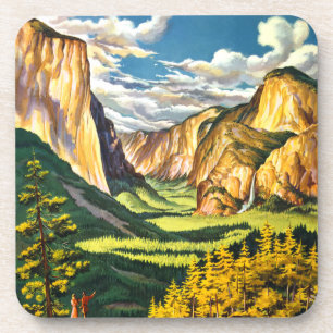 Yosemite National Park California Travel Art Coaster