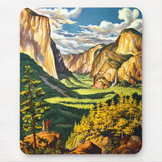 Yosemite National Park California Travel Art Mouse Pad (Front)