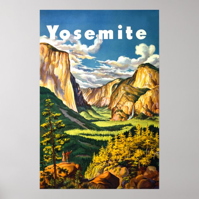 Yosemite National Park California Travel Art Poster (Front)