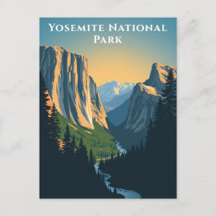 Yosemite National Park California Travel Landscape Postcard