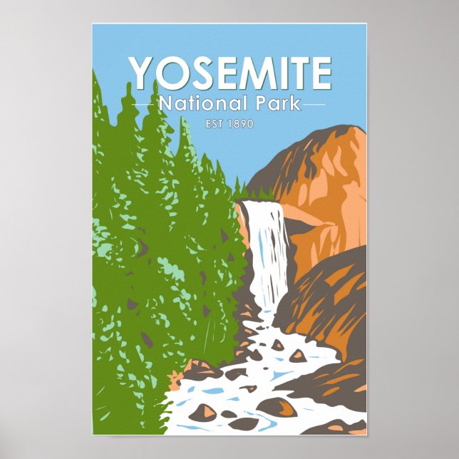 Yosemite National Park California Vernal Fall Poster (Front)