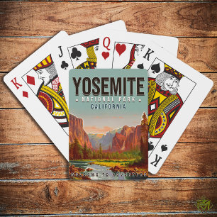 Yosemite National Park California Vintage 1960s Playing Cards