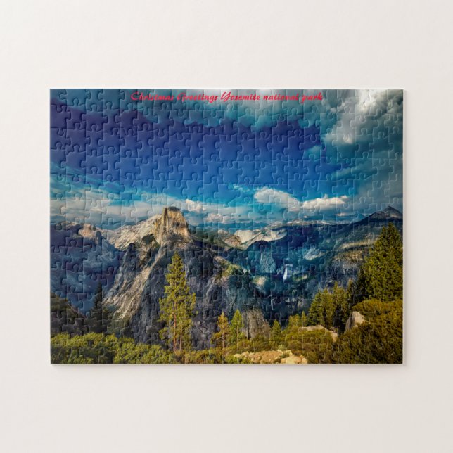 Yosemite national park. Christmas Greetings Jigsaw Puzzle (Horizontal)
