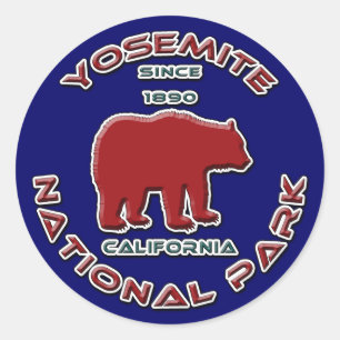 Yosemite National Park Classic Round Sticker