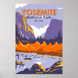 Yosemite National Park El Capitan In Autumn Poster