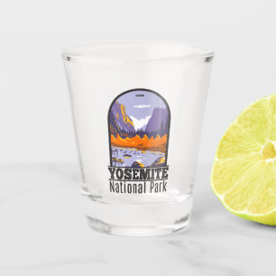 Yosemite National Park El Capitan In Autumn  Shot Glass