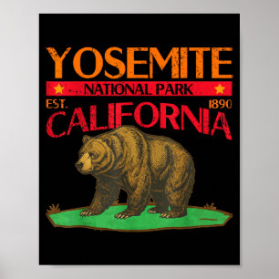 Yosemite National Park Established 1890 California Poster