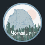 Yosemite National Park Half Dome Blue Magnet<br><div class="desc">Check out this awesome coloured pencil illustration of Yosemite National Park and get ready for hiking, camping and climbing! Check out my shop for more designs too! Collect all the parks, I'm creating new ones all the time. Check out my shop for more hiking, camping, vanlife, birds and lots more!...</div>