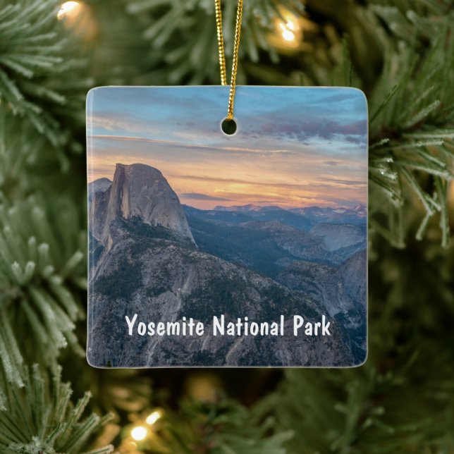 Yosemite National Park Half Dome Ceramic Ornament (Tree)