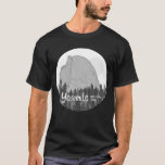 Yosemite National Park Half Dome Grayscale T-Shirt<br><div class="desc">Check out this awesome coloured pencil illustration of Half Dome at Yosemite National Park and get ready for hiking, camping and climbing! Check out my shop for more designs too! Collect all the parks, I'm creating new ones all the time. Check out my shop for more hiking, camping, vanlife, birds...</div>