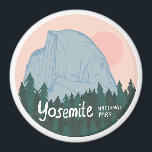 Yosemite National Park Half Dome Pink Magnet<br><div class="desc">Check out this awesome colored pencil illustration of Yosemite National Park and get ready for hiking, camping and climbing! Check out my shop for more designs too! Collect all the parks, I'm creating new ones all the time. Check out my shop for more hiking, camping, vanlife, birds and lots more!...</div>