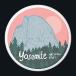 Yosemite National Park Half Dome Pink Magnet<br><div class="desc">Check out this awesome coloured pencil illustration of Yosemite National Park and get ready for hiking, camping and climbing! Check out my shop for more designs too! Collect all the parks, I'm creating new ones all the time. Check out my shop for more hiking, camping, vanlife, birds and lots more!...</div>