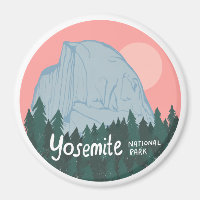 Yosemite National Park Half Dome Pink