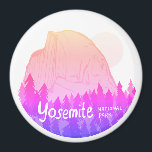 Yosemite National Park Half Dome Pink Purple Magnet<br><div class="desc">Check out this awesome colored pencil illustration of Yosemite National Park and get ready for hiking, camping and climbing! Check out my shop for more designs too! Collect all the parks, I'm creating new ones all the time. Check out my shop for more hiking, camping, vanlife, birds and lots more!...</div>