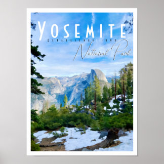 Yosemite National Park Half Dome Poster