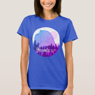 Yosemite National Park Half Dome Purple BLue T-Shirt
