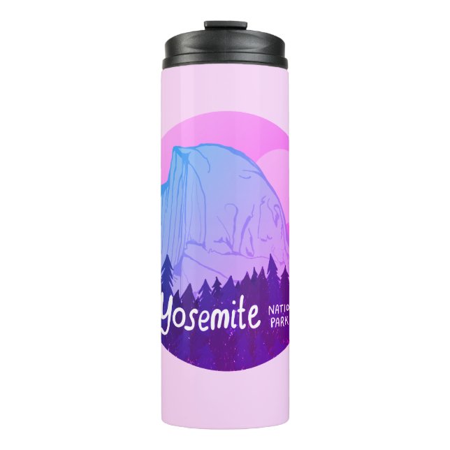 Yosemite National Park Half Dome Purple Thermal Tumbler (Front)