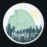 Yosemite National Park Half Dome Teal Green Magnet<br><div class="desc">Check out this awesome coloured pencil illustration of Yosemite National Park and get ready for hiking, camping and climbing! Check out my shop for more designs too! Collect all the parks, I'm creating new ones all the time. Check out my shop for more hiking, camping, vanlife, birds and lots more!...</div>
