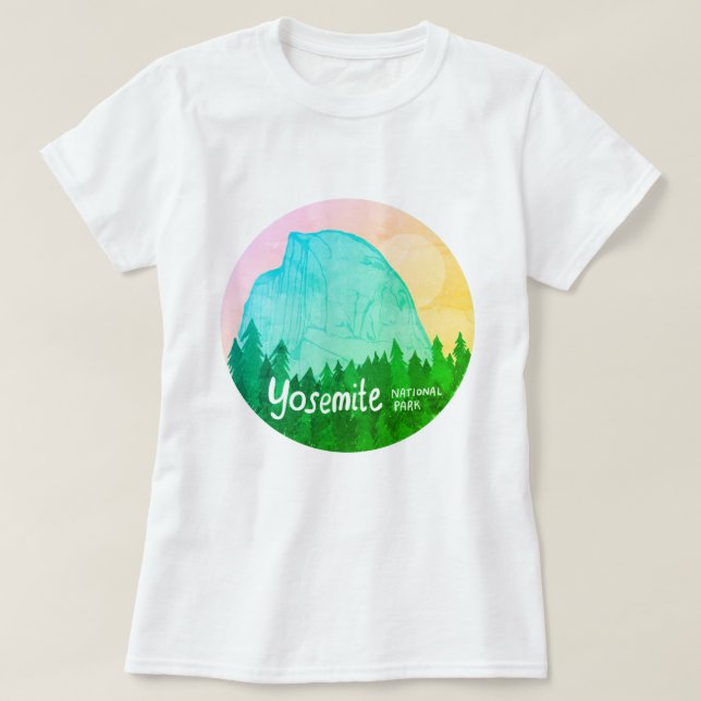 Yosemite National Park Half Dome textured T-Shirt (Design Front)