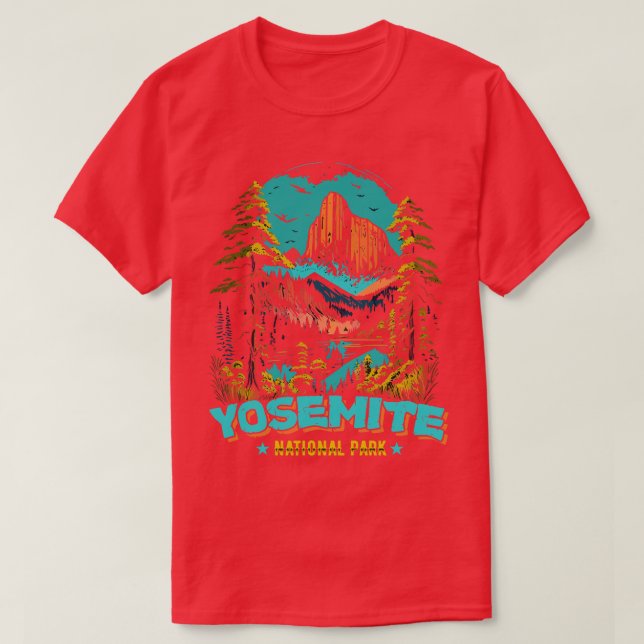 Yosemite National Park Illustration T-Shirt (Design Front)