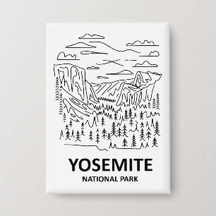 Yosemite National Park Line Art